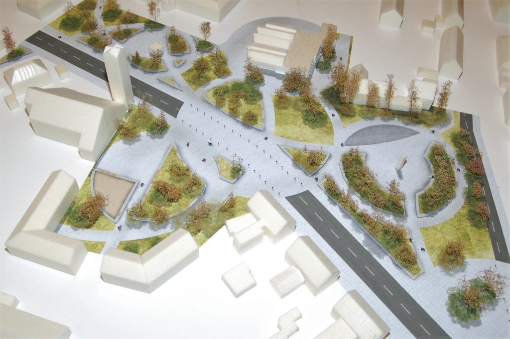 Modell von Bachems grünem Ortszentrum
