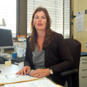 Susanne Dettlaff im Gespräch mit Frechenschau in ihrem Büro in der Stadtverwaltung Frechen.