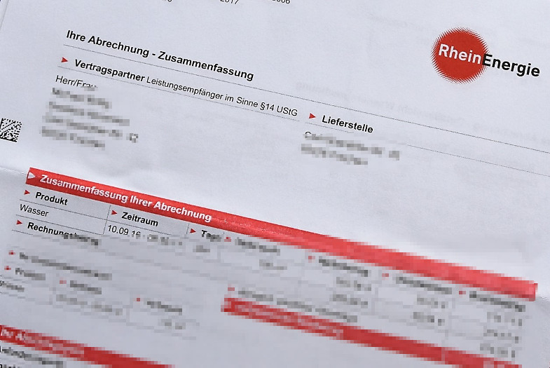 eine Abrechnung