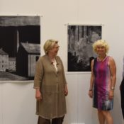 Geschäftsführender Vorstand des Kunstverein zu Frechen bei der Vorbesichtigung der 18. Grafik-Triennale Frechen