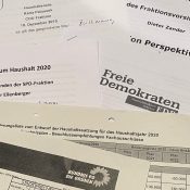 Tischvorlagen Haushaltsreden der Fraktionsvorsitzenden zur Stadtratssitzung am 10. Dezember.