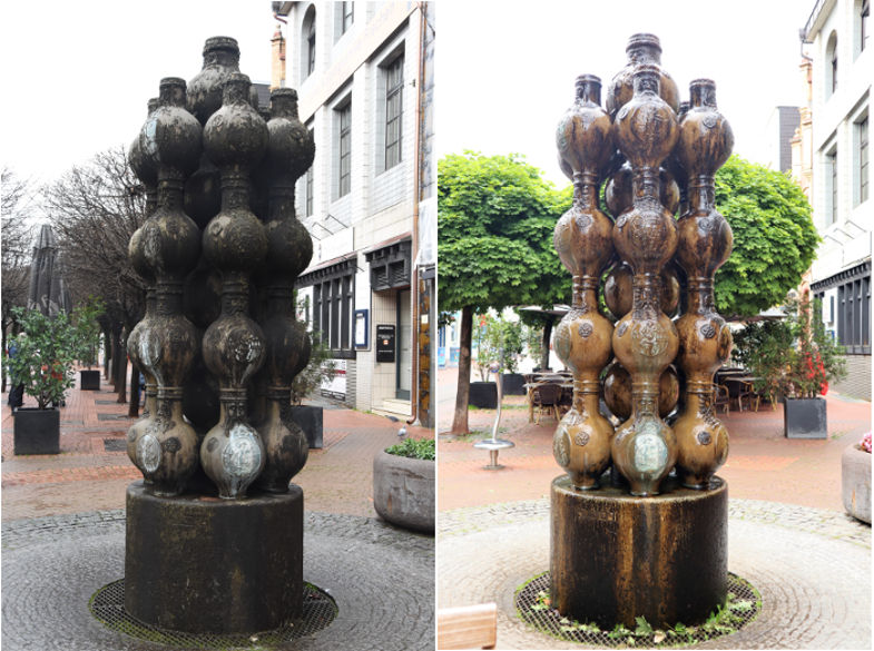 Bartmannbrunnen Zustandsvergleich